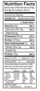 Nutrition label