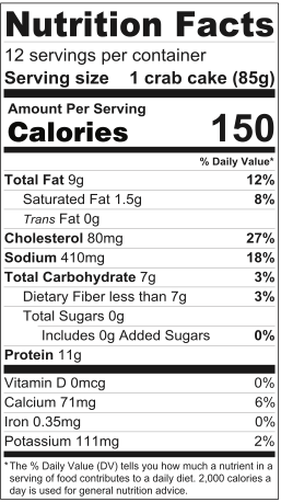 Nutrition label