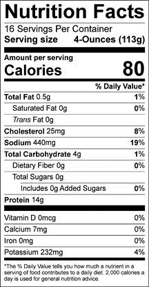 Nutrition label